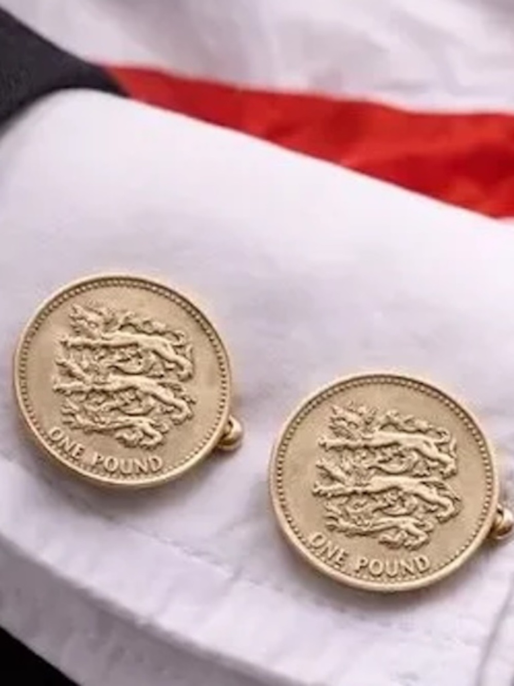England Three Lions British £1 Coin Cufflinks – Swank Mid  Century Backs.